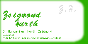 zsigmond hurth business card